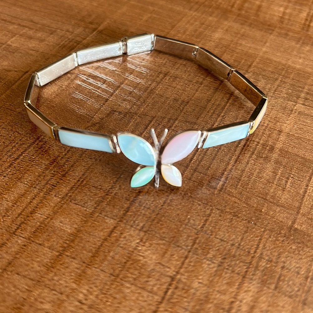 Butterfly silver bracelet